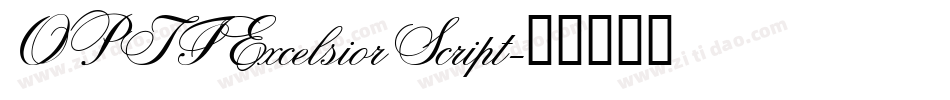 OPTIExcelsiorScript字体转换