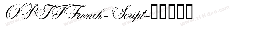OPTIFrench-Script字体转换