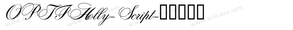OPTIHolly-Script字体转换