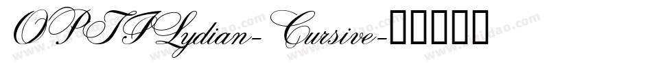 OPTILydian-Cursive字体转换