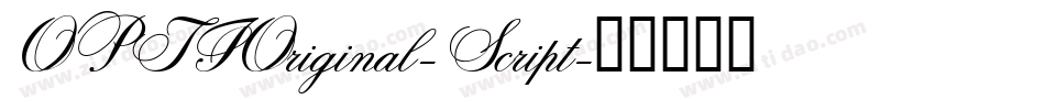 OPTIOriginal-Script字体转换