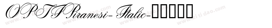 OPTIPiranesi-Italic字体转换
