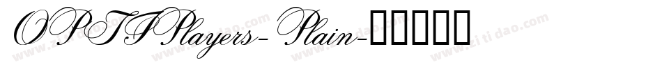 OPTIPlayers-Plain字体转换