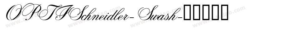 OPTISchneidler-Swash字体转换