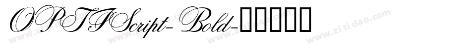 OPTIScript-Bold字体转换