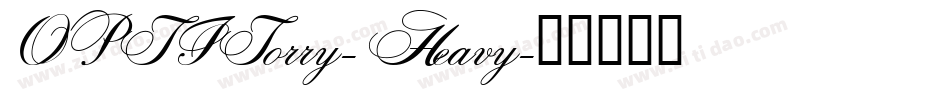 OPTITorry-Heavy字体转换