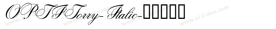 OPTITorry-Italic字体转换