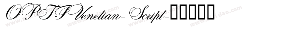 OPTIVenetian-Script字体转换