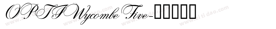 OPTIWycombeFive字体转换
