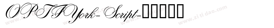OPTIYork-Script字体转换