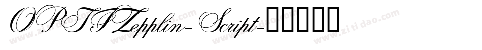 OPTIZepplin-Script字体转换
