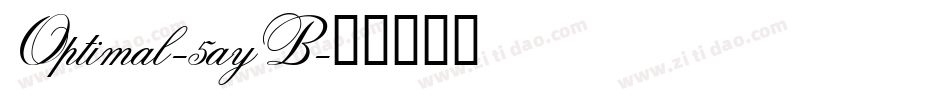 Optimal-5ayB字体转换