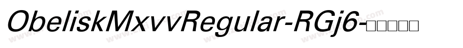 ObeliskMxvvRegular-RGj6字体转换
