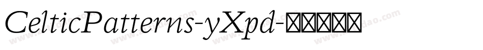 CelticPatterns-yXpd字体转换