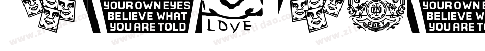 ObeyFaves-caps-2字体转换