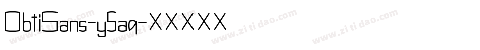 ObtiSans-y5aq字体转换