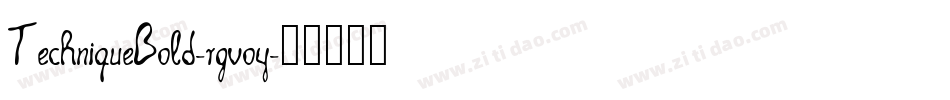 TechniqueBold-rgvoy字体转换