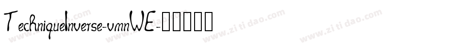 TechniqueInverse-vmnWE字体转换