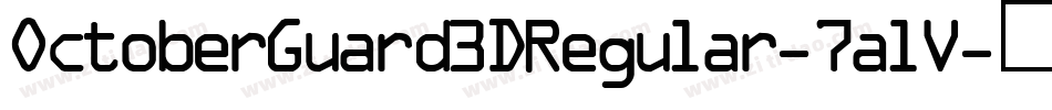 OctoberGuard3DRegular-7alV字体转换