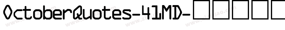 OctoberQuotes-41MD字体转换