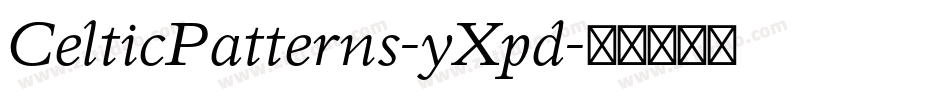CelticPatterns-yXpd字体转换