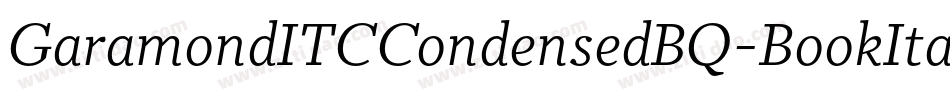 GaramondITCCondensedBQ-BookItalic字体转换