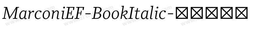 MarconiEF-BookItalic字体转换
