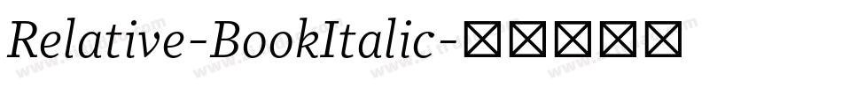 Relative-BookItalic字体转换
