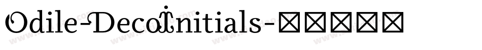 Odile-DecoInitials字体转换