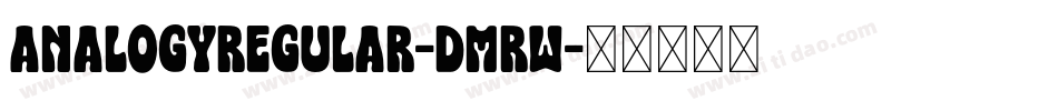 AnalogyRegular-DmRW字体转换