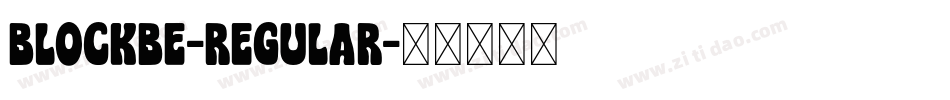 BlockBE-Regular字体转换