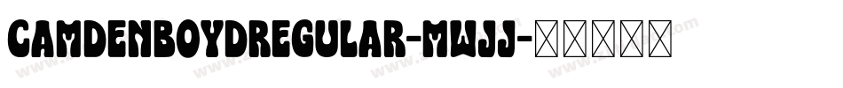 CamdenBoydRegular-MwjJ字体转换
