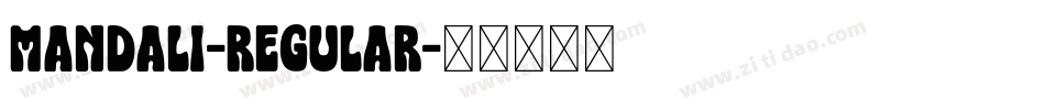Mandali-Regular字体转换