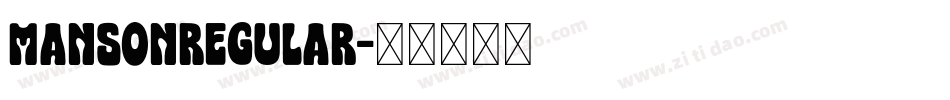 MansonRegular字体转换