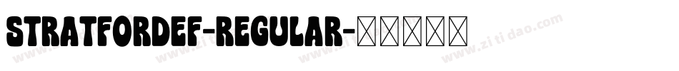 StratfordEF-Regular字体转换