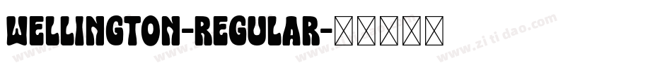 Wellington-Regular字体转换