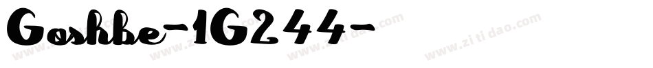 Goshbe-1G244字体转换