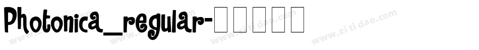 Photonica_regular字体转换