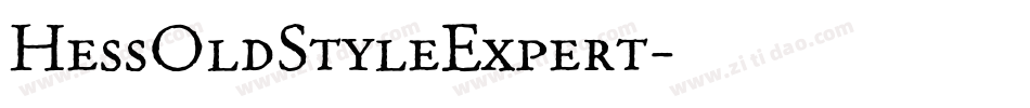 HessOldStyleExpert字体转换
