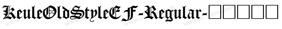 KeuleOldStyleEF-Regular字体转换
