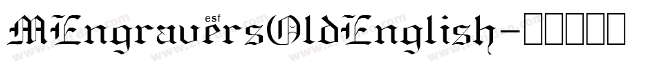 MEngraversOldEnglish字体转换