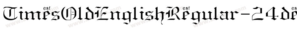 TimesOldEnglishRegular-24de字体转换