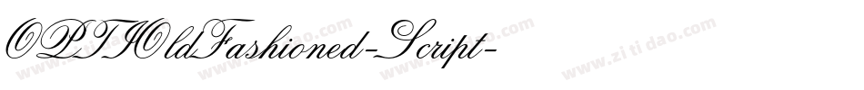 OPTIOldFashioned-Script字体转换