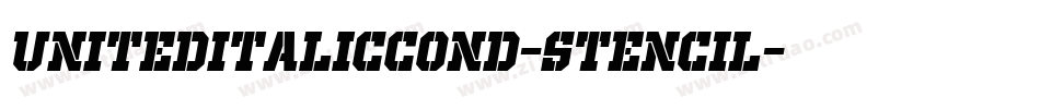 UnitedItalicCond-Stencil字体转换