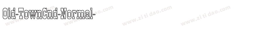 Old-TownCnd-Normal字体转换