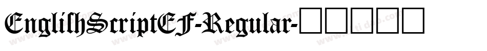 EnglishScriptEF-Regular字体转换