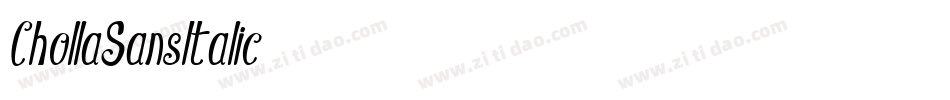 ChollaSansItalic字体转换