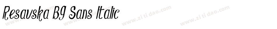 Resavska-BG-Sans-Italic字体转换