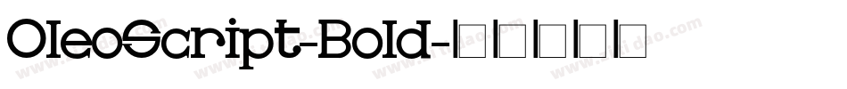 OleoScript-Bold字体转换