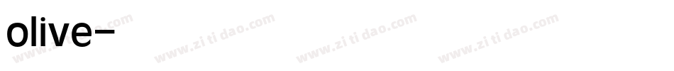 olive字体转换